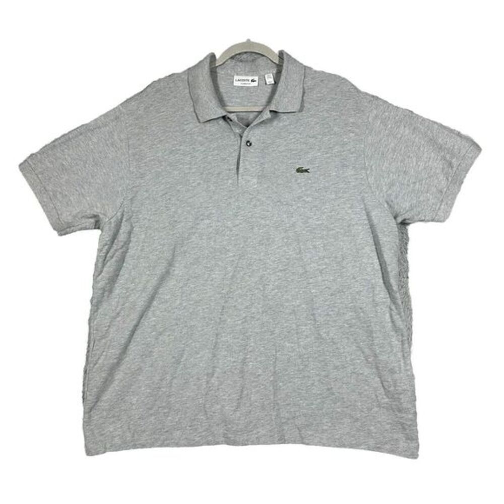 Lacoste Men's Grey Short Sleeve‎ Polo Shirt Classic Fit Sz 3XL